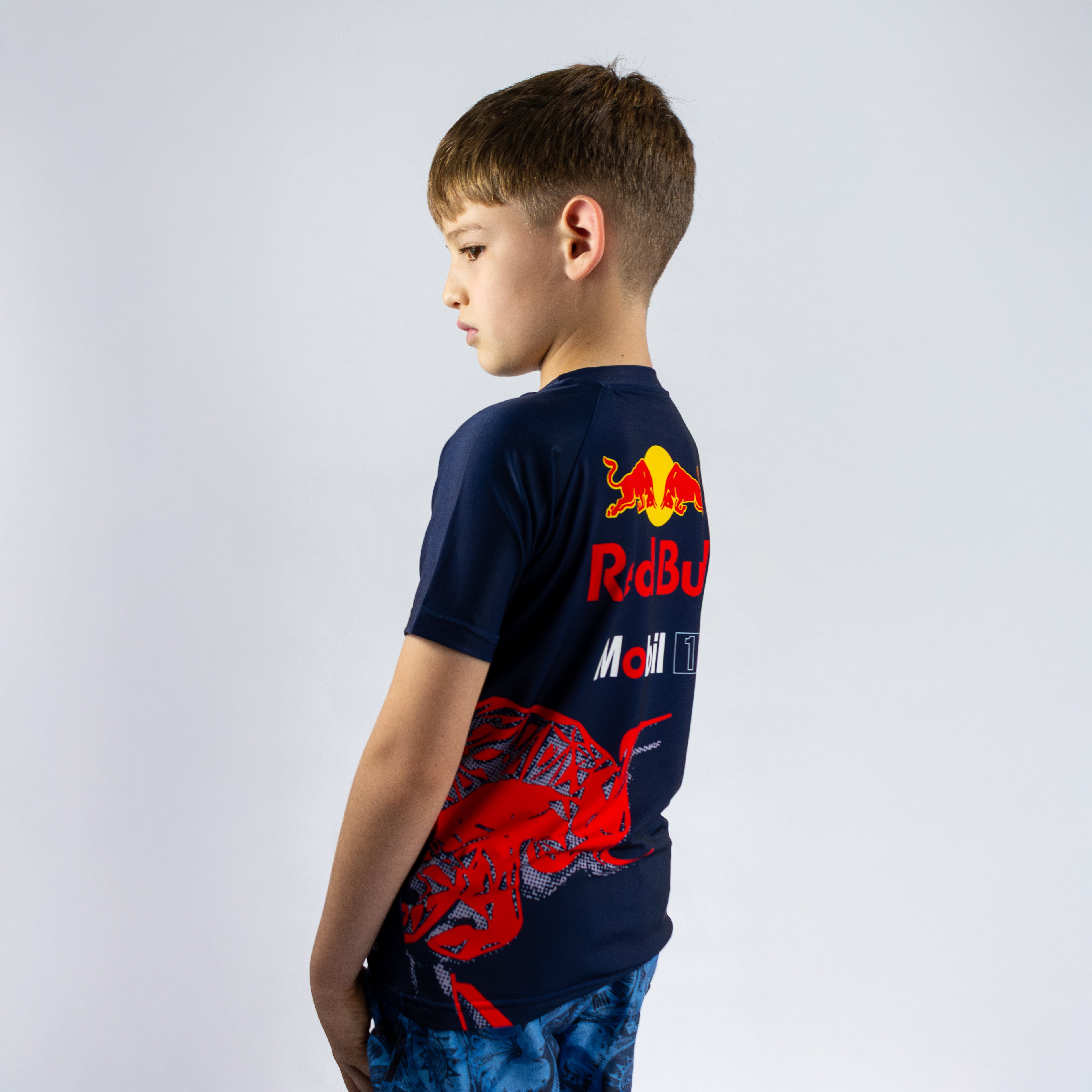 REMERA DE AGUA PARA NIÑOS - RED BULL - PROTECCION UV30+