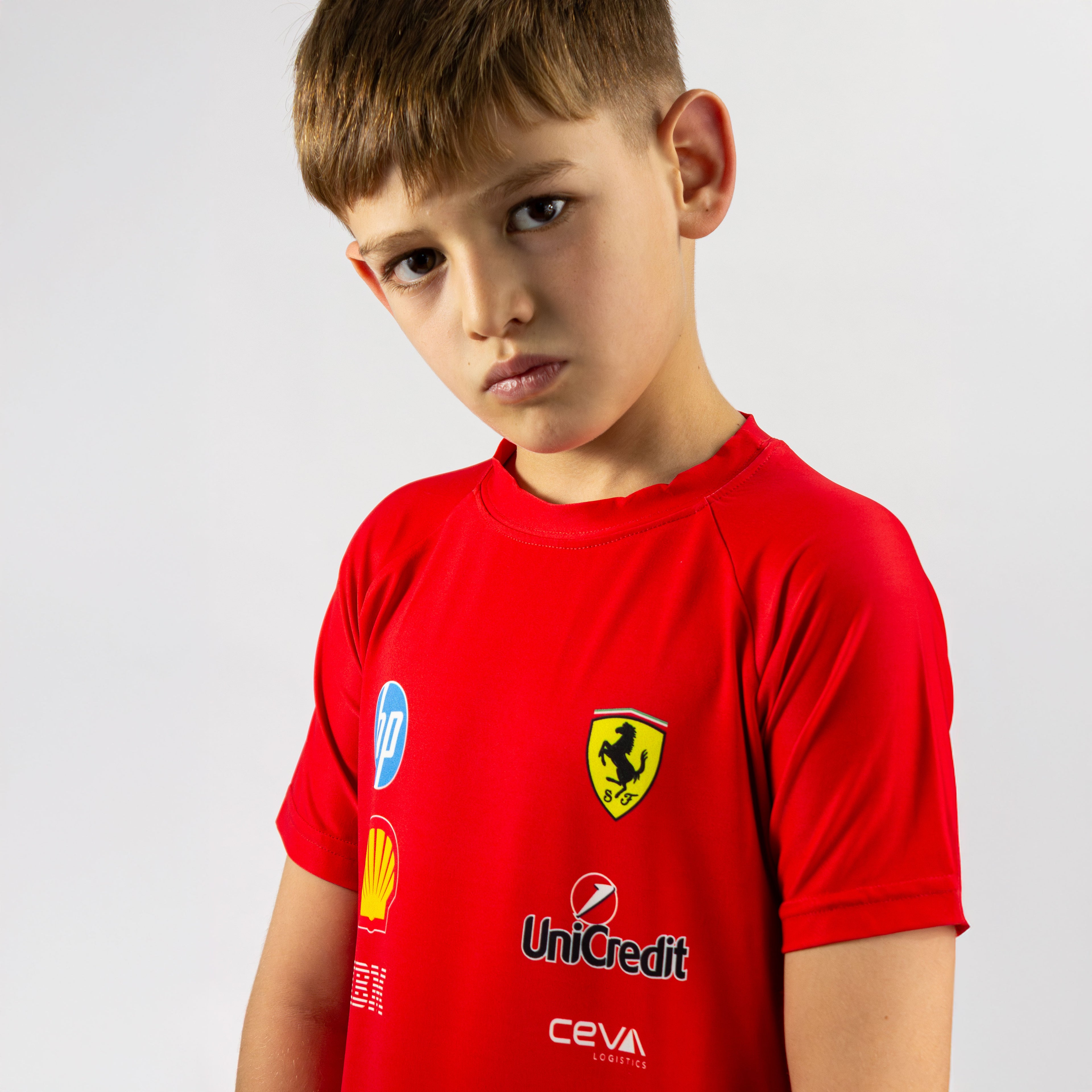 REMERA DE AGUA PARA NIÑOS - FERRARI FORMULA 1 - PROTECCION UV30+