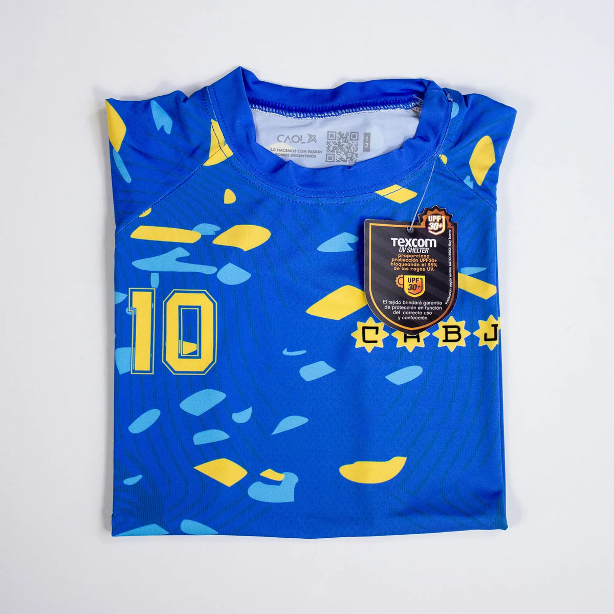REMERA DE AGUA PARA NIÑOS - BOCA JRS. SUBLIMADA